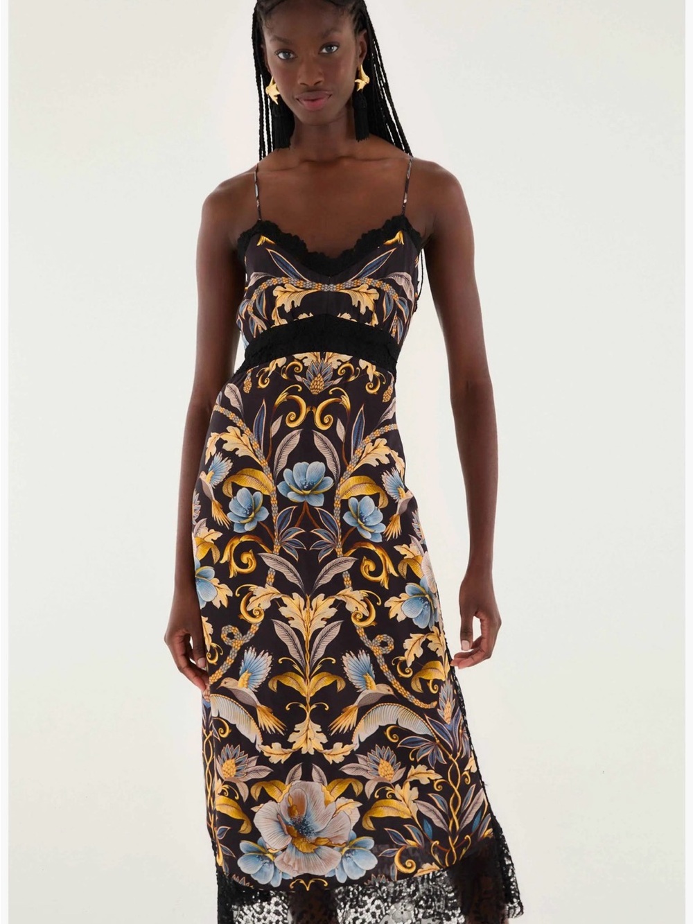 FARM Rio Snake Garden Midi Dress